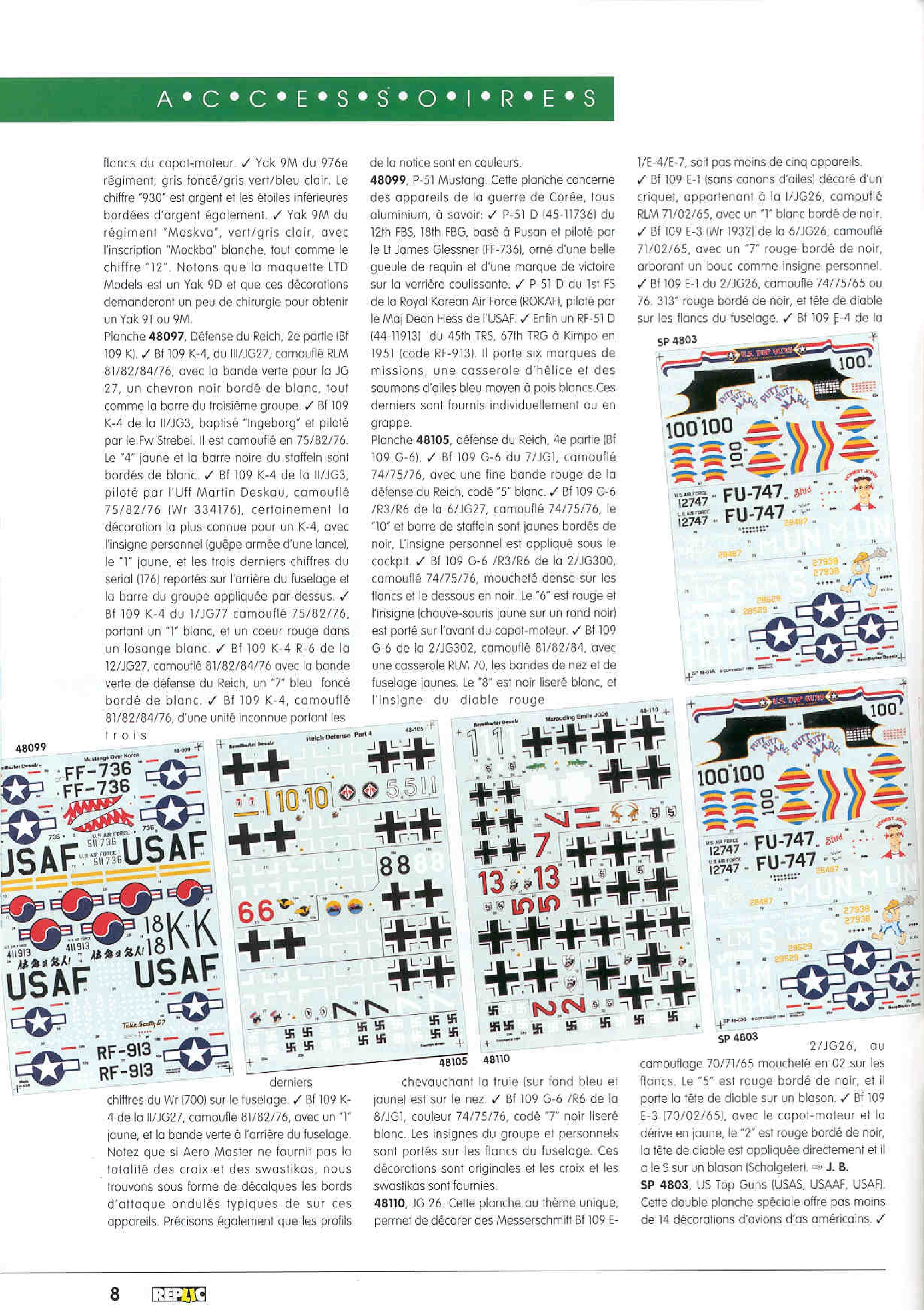 Replic 037 - Junkers Ju-87B-2, A-6 Intruder, Republic RF-84F Thunderflash, Kawanishi Kuofu